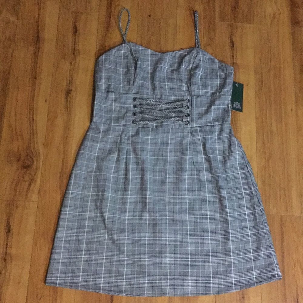 Wild Fable Women’s Plaid Strappy Lace-Up D…